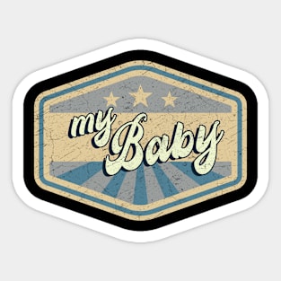 vintage my baby Sticker